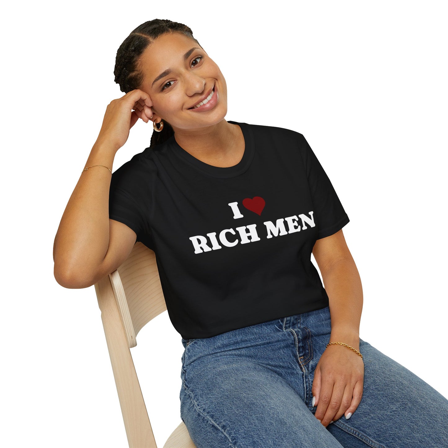 I Love Rich Men Unisex Softstyle T-Shirt