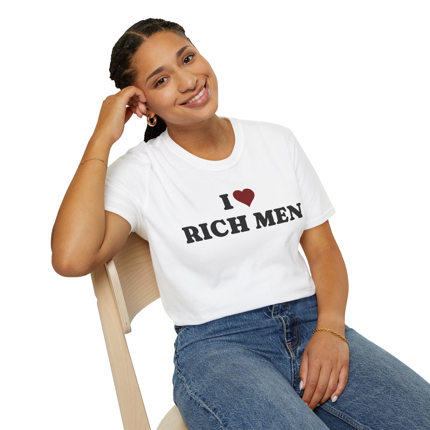 I Love Rich Men Unisex Softstyle T-Shirt